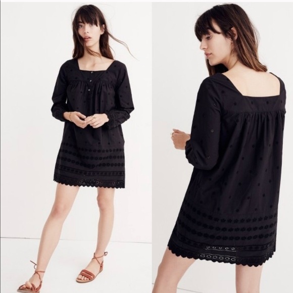 Madewell eyelet black dress XS - Picture 2 of 7